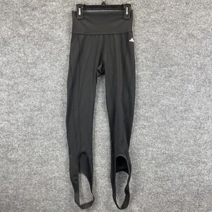Adidas Leggings Women's Small Black Heat RDY Elastic Waist & Foot Straps
